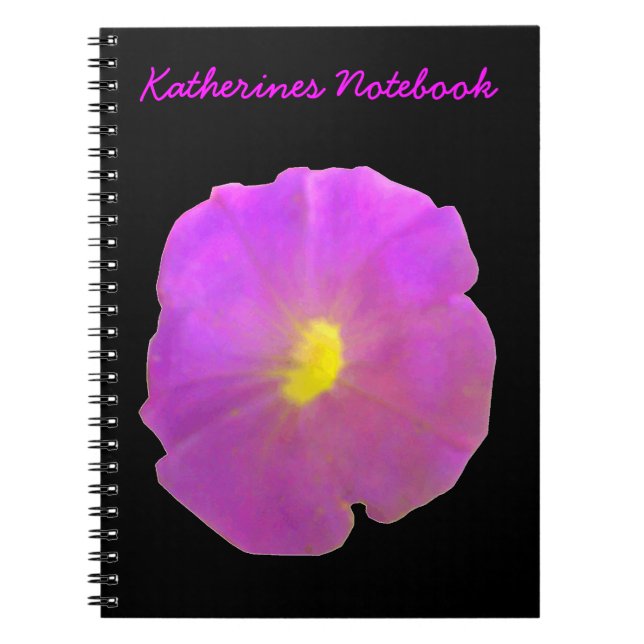 Lila Petunia-Notebook Notizblock (Vorderseite)
