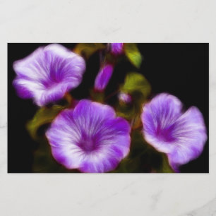 Lila Petunias Briefpapier