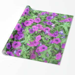Lila Petunien-Geschenkpapier Geschenkpapier