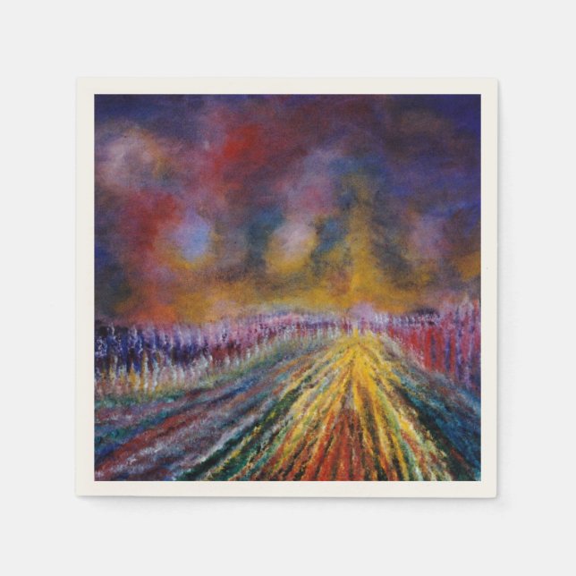 Lila Pfad Serviette (Vorderseite)