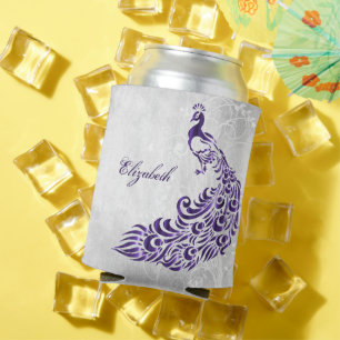 Lila Pfau Personalisierte Dose Cooler Dosenkühler