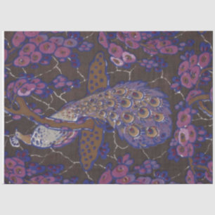 Lila Pfauendekoupage-Tissue Paper Seidenpapier