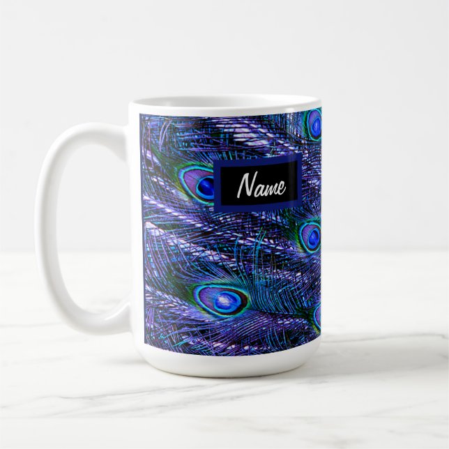 Lila Pfauenfeathers Kaffeetasse (Links)
