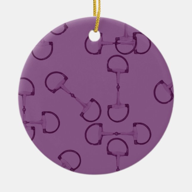 Lila Pferd Keramikornament (Vorne)