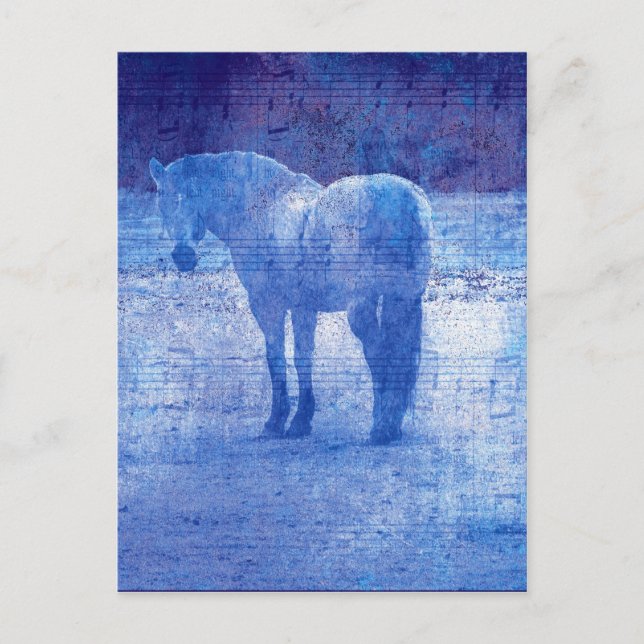 Lila Pferd Postkarte (Vorderseite)