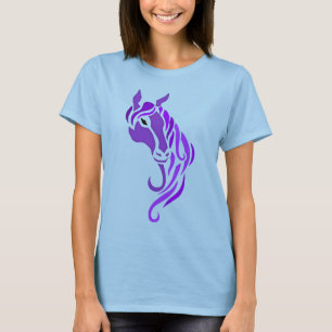 Lila Pferd T-Shirt