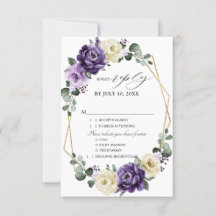 Lila Pflaume Ivory Gold Floral Geometric Wedding
