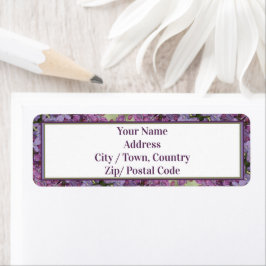 Lila Pflaume und grün gemustert