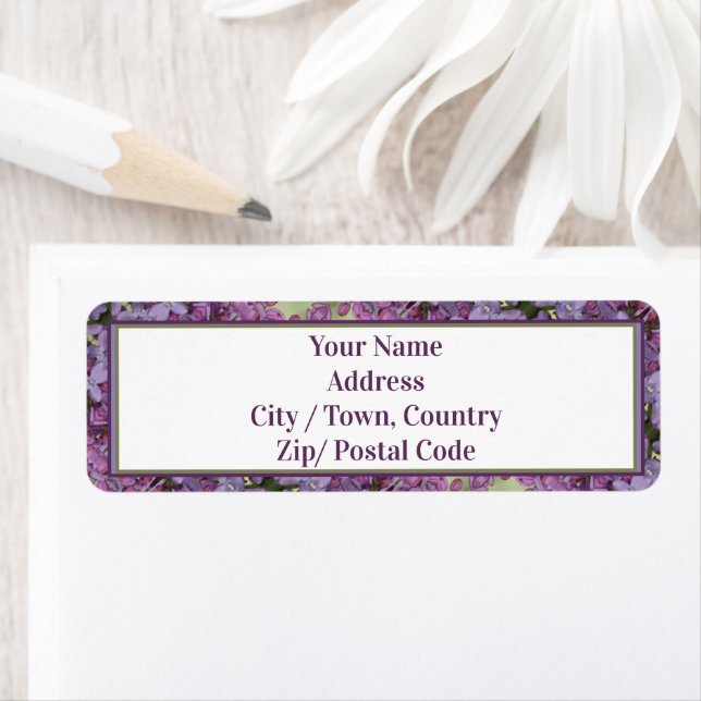 Lila Pflaume und grün gemustert (Insitu)