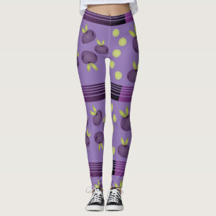 Lila Pflaumenpflanze Leggings