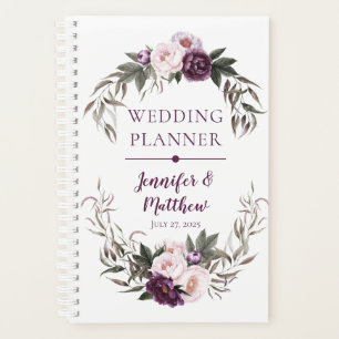 Lila Pflaumenpinker-Hochzeit Planer