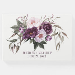 Lila Pflaumenrosa-Peonies Grüne Hochzeit Gästebuch