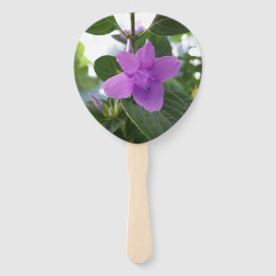 Lila philippinische Violette auf einem individuell Fächer