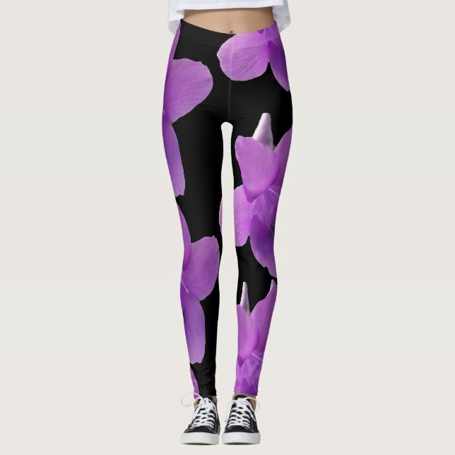 Lila Philippinischer Violettschwarz Leggings (Vorderseite)