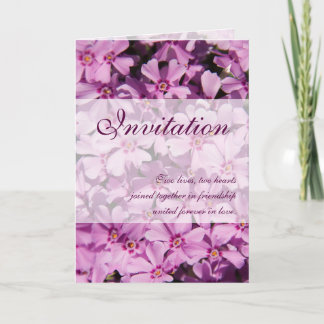 Lila Phlox ・ Einladungskarte für Hochzeiten