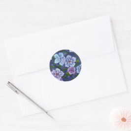 Lila Phlox-Sticker Runder Aufkleber