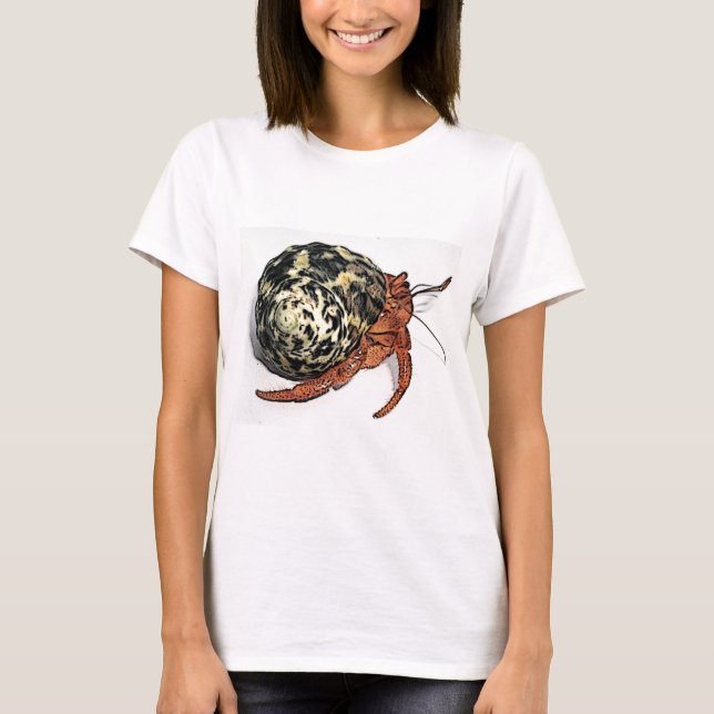 Lila Pincher Einsiedler-Krabben-Entwurf T-Shirt (Vorderseite)