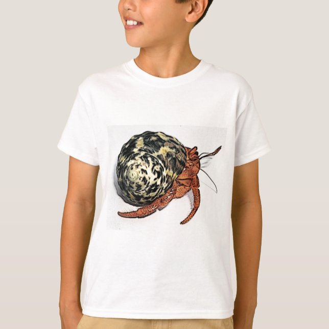 Lila Pincher Einsiedler-Krabben-Entwurf T-Shirt (Vorderseite)
