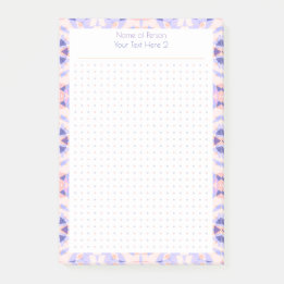 Lila Pink Dot Grid Student Gift Plane Post-it Klebezettel
