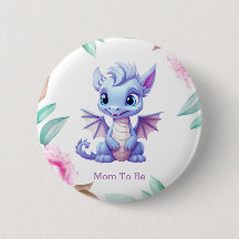 Lila Pink Dragon Girl Kinderdusche Mama zu sein
