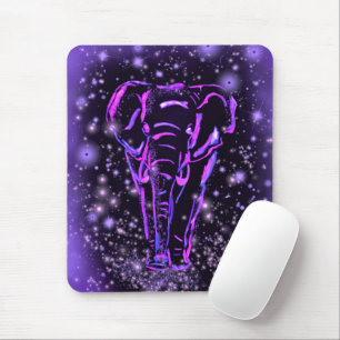 Lila Pink Elephant Mouse Pad in der Starry Night Mousepad
