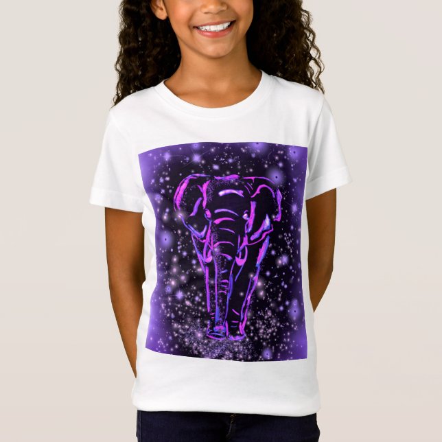 Lila Pink Elephant T - Shirt Starry Night (Vorderseite)
