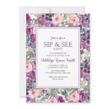 Lila Pink Floral Girl Sip Dusche