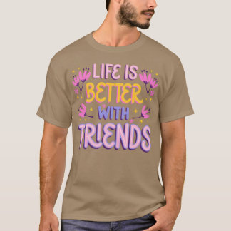 Lila Pink Minimalistisch Best Friendly Niedliche G T-Shirt