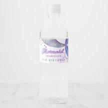 Lila Pink Modern Glitzern Mermaid Birthday