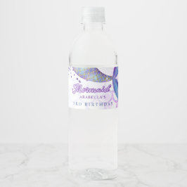 Lila Pink Modern Glitzern Mermaid Birthday