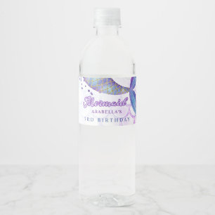 Lila Pink Modern Glitzern Mermaid Birthday