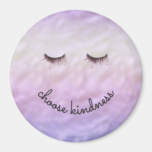 Lila Pink Ombre Black Eyelashes Kindheit Magnet