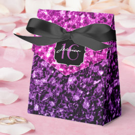 Lila Pink Ombre Glitzer Glitzern Sweet 16 Geschenkschachtel