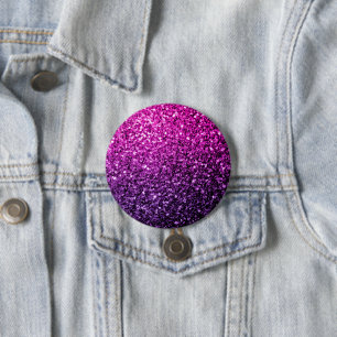 Lila Pink Ombre Imitate Glitzer Glitzern Button