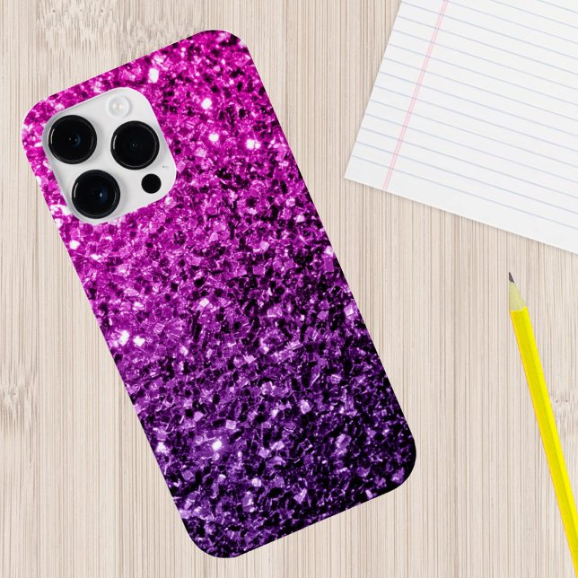 Lila Pink Ombre Imitate Glitzer Glitzern title_seo2 (Sparkle up and protect your phone with trendy faux sparkles phone case. In many different colors.)