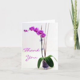 Lila Pink Orchid Floral Dankeskarte