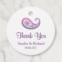 Lila & Pink Paisley Indian Wedding Danke
