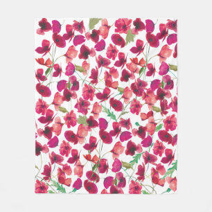 Lila Pink-Pappi-Galore-Muster Fleecedecke