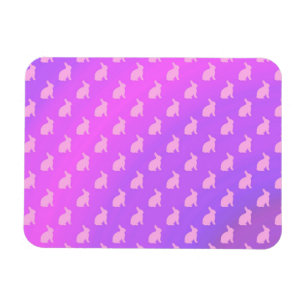 Lila Pink Pastel Bunny Background Bunnies Magnet