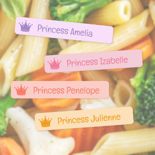 Lila Pink Pfirsichgelbe Prinzessin Kronname Etiketten