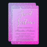 Lila Pink Sparkle Glitzer 16 . Geburtstag Geburtst Einladung<br><div class="desc">Lila und rosa Sparkle Glitzer 16 . Geburtstag Geburtstagsparty Einladung. Diese Einladung ist perfekt für die Sparkle Glitzer Sweet 16 Geburtstagsparty,  die stilvoll feiern möchte.</div>