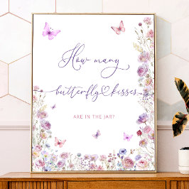 Lila Pink Wie viele Butterfly Kisses Game Poster