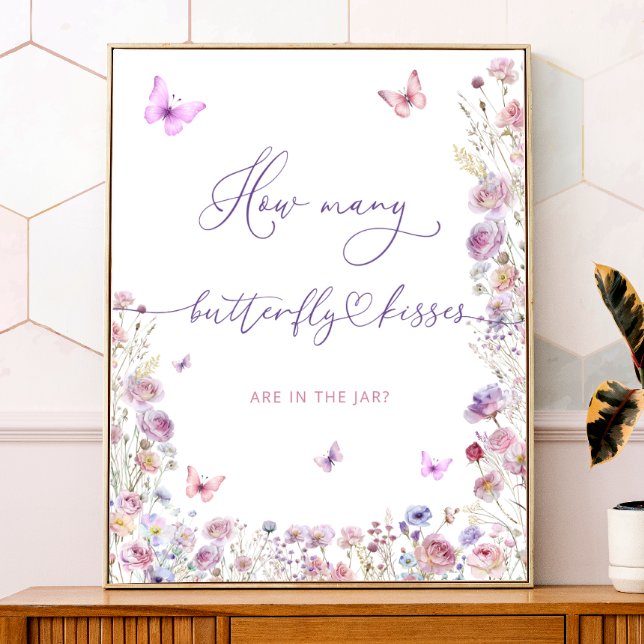 Lila Pink Wie viele Butterfly Kisses Game Poster (Von Creator hochgeladen)