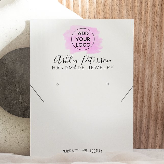 Lila Pinsellogo Schmuck Ohrring Visitenkarte (Von Creator hochgeladen)