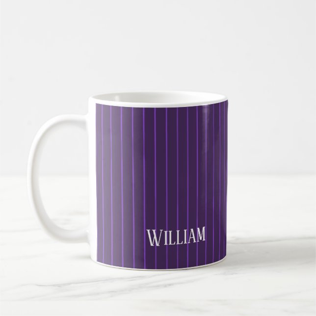 Lila Pinstreifen Kaffeetasse (Links)
