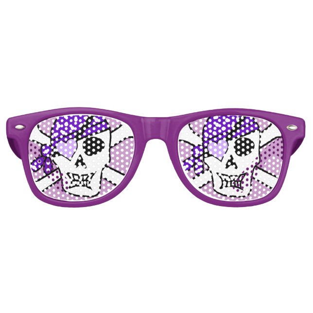 Lila Piratenübergang Sonnenbrille (Vorderseite)