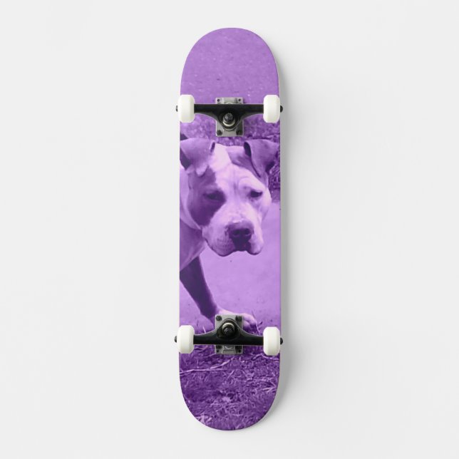 Lila Pit Bull-Skateboard Skateboard (Vorderseite)