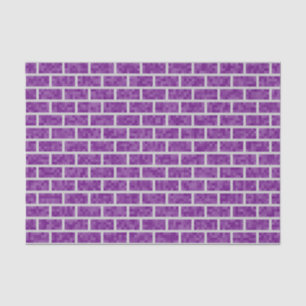 Lila Pixelated Blick-Ziegelstein-Muster Seidenpapier