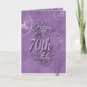 Lila Pizazz für 70. Geburtstag Karte