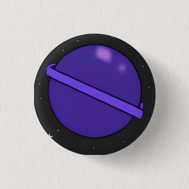 Lila-Planet-Abzeichen Button (Vorderseite)